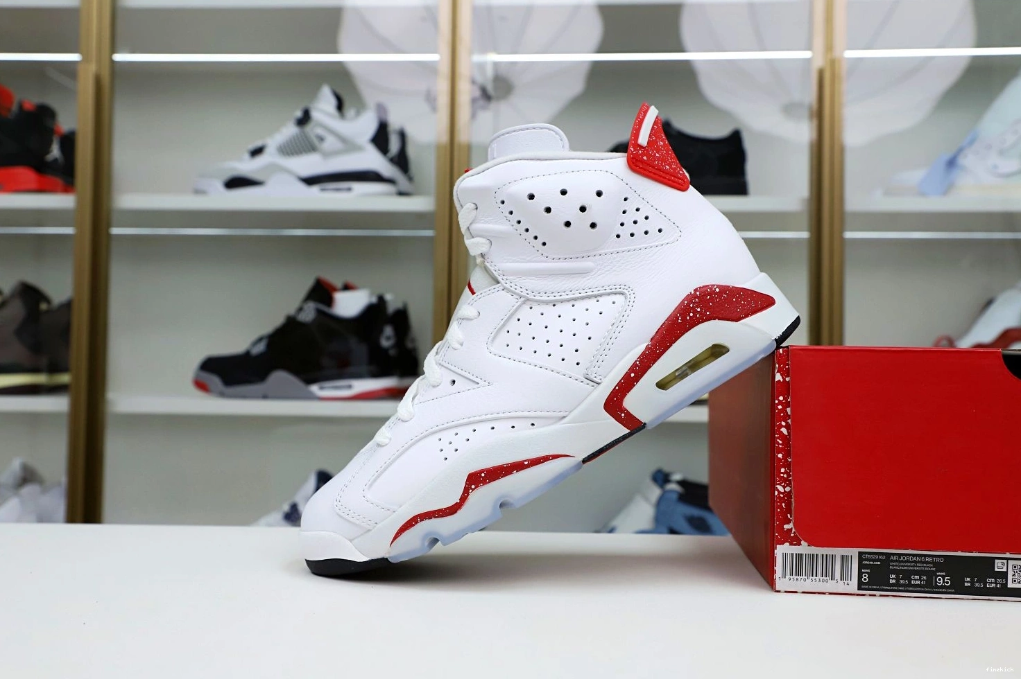 6 JORDAN RED OREO AIR 0717